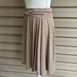 •Max Studio• Geometric Fold Over Waistband Gathered Midi Skirt - Size Medium